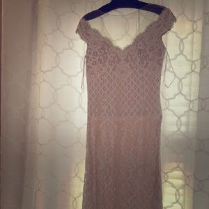Tadashi Shoji Cream Nude gown